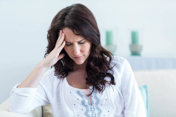 istock Pregnant woman with headache 843469314