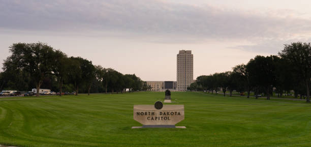 istock Wide Panoramic North Dakota Capital Building Bismarck 843470412