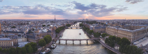 istock Aerial view of Paris with Eiffel tower 843473956