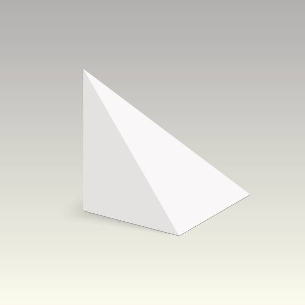 istock White mock up cardboard triangle box packing for food, gift or other Products. Vector illustration 843476580