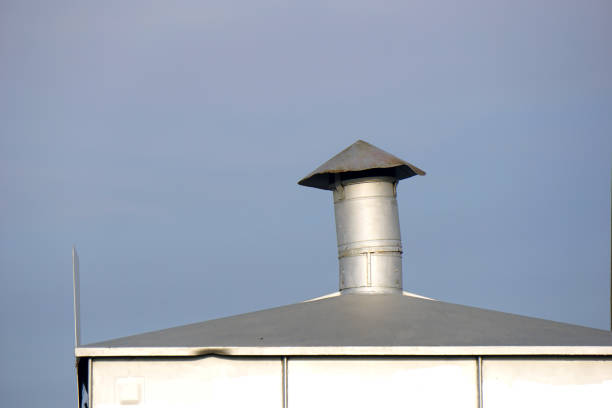 istock metal chimney roof vent 843488100