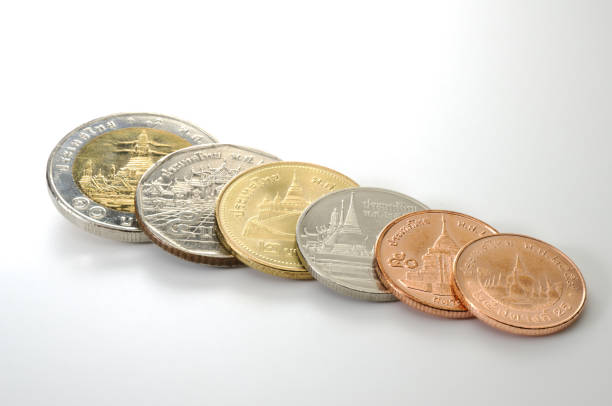 istock line of thai coins 843491416