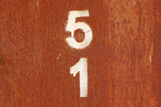 istock Rusty Painted Metal Wall Texture. Number 51 843495760