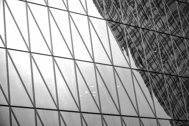 istock Hong Kong Modern office building with B&W color 843499024