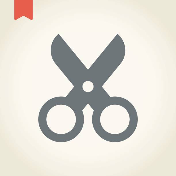 Scissors icon Scissors icon, vector illustration. human hair comb combing cartoon stock illustrations