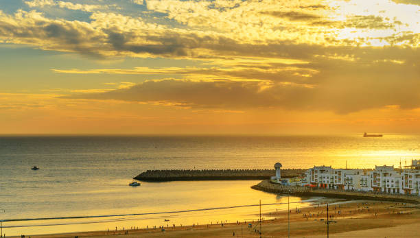 istock Beach in Agadir city at sunset, Morocco 843510732