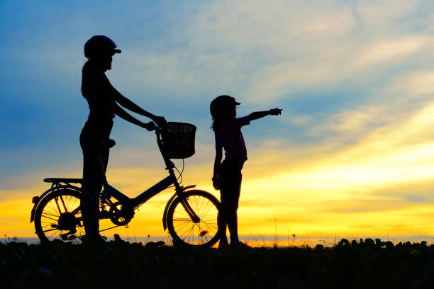 istock Silhouettes of biker. 843513990