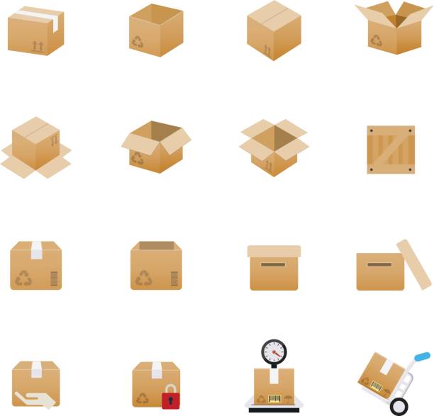istock Box and Package Icons. Set of Transportation Vector Illustration Color Icons Flat Style. 843518454
