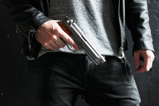 istock Criminal man with pistrol 843525984