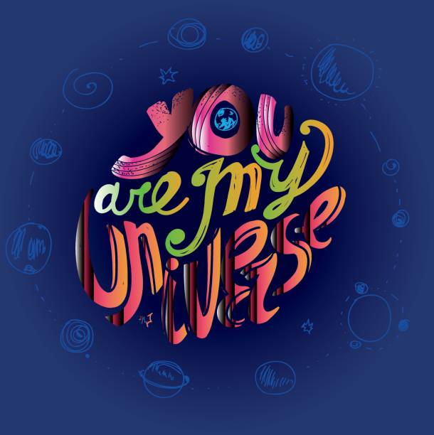 illustrations, cliparts, dessins animés et icônes de tu es mon univers - you are here petite phrase