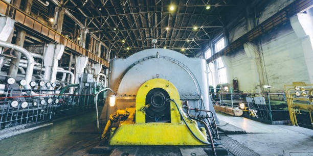 istock steam turbine at power plant 843538402