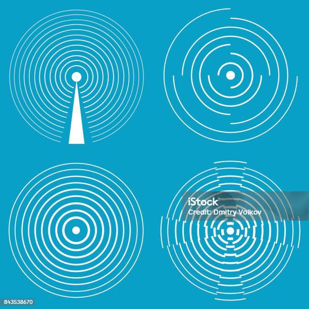 Wifi Signal Communication Signal Radio Stock Illustration - Download Image Now - Antenna - Aerial, Time Zone, Wireless Technology