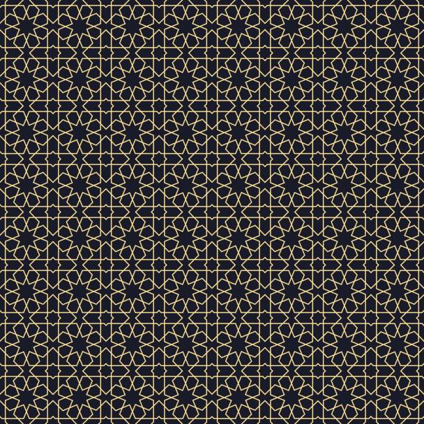 Background with seamless pattern in arabic style. Background with seamless pattern in arabic style. arab culture stock illustrations