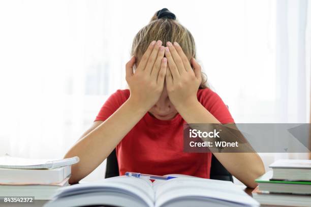Student Has Problems At School Stock Photo - Download Image Now - Child, Emotional Stress, Educational Exam