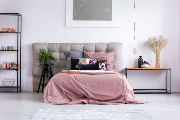 istock Homely bedroom with copper phone 843542550