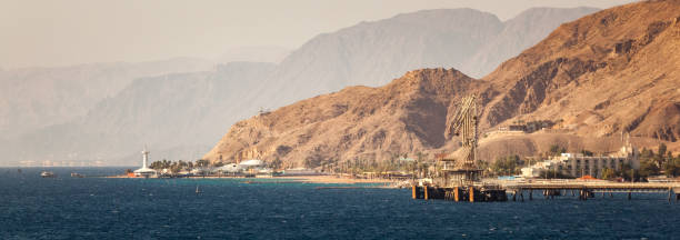 Port of Eilat Israel stock photo