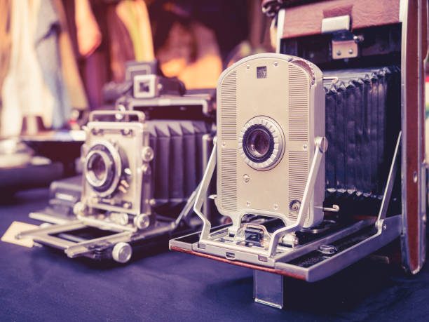 istock Vintage Cameras Old antique collection 843553456