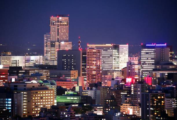 istock A beautiful night view of Sapporo 843557066