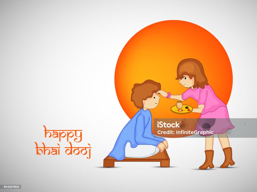 Illustration Of Hindu Festival Bhai Dooj Background Stock ...