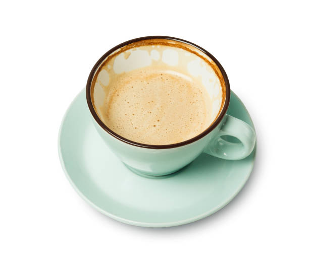 istock Cappuccino foam, coffee cup isolated on white background 843572340