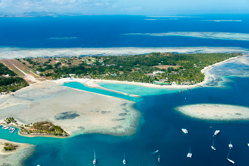 Remote tropical island in Fiji.