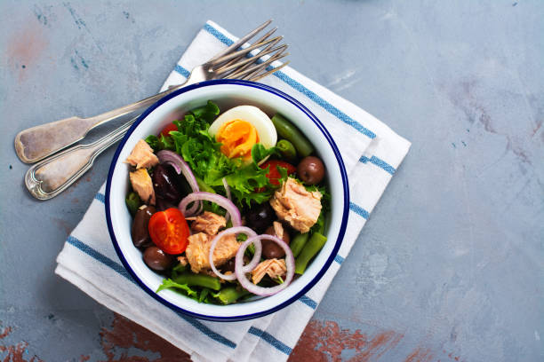 Nicoise Salad with ingredients