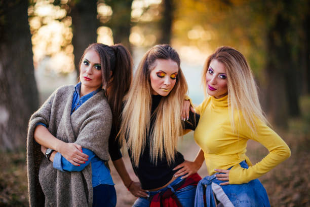 istock Beautiful girls in park 843586298