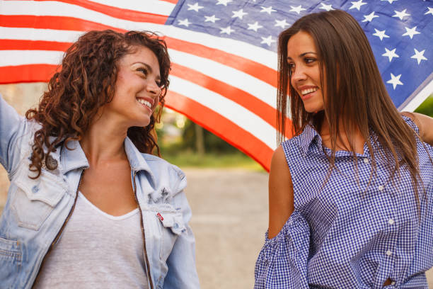 istock Happy american girls 843590480