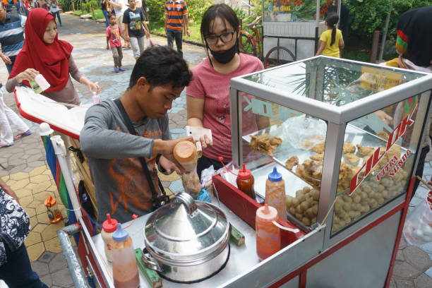 Street food vendor stock photo