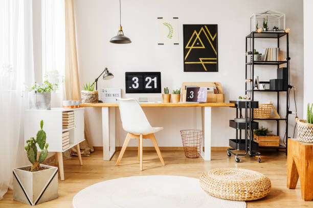 istock Scandinavian room in contemporary loft 843591084