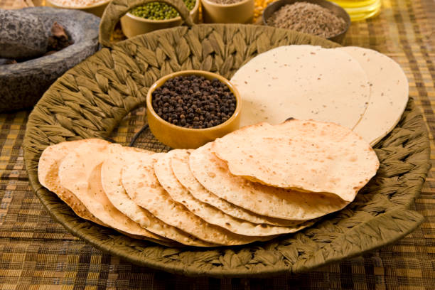 istock Pappadams or Papadum with Ingredient 843594864