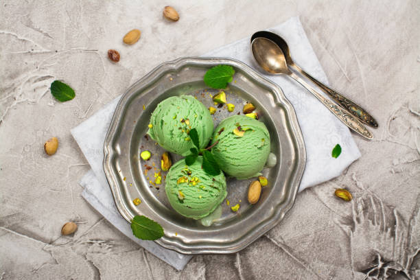 istock Pistachio ice cream 843596058