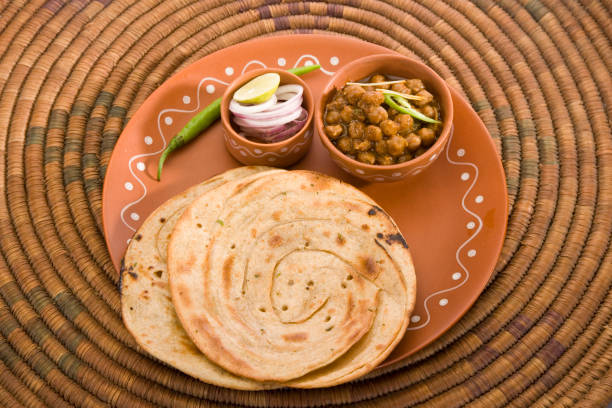 istock Chana Masala with Paratha, Indian Dish 843599126