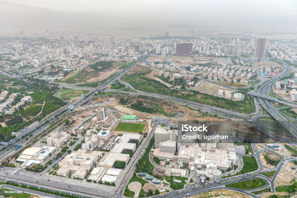 Tehran Top View Tehran Stock Photo - Download Image Now - Aerial View, Iran ...