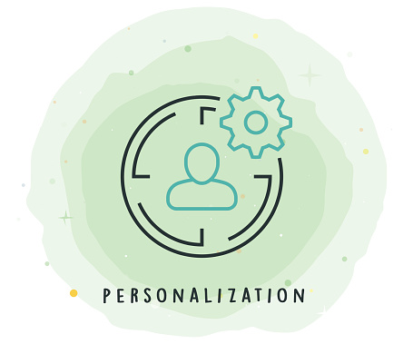 Personalization Icon with Watercolor Patch