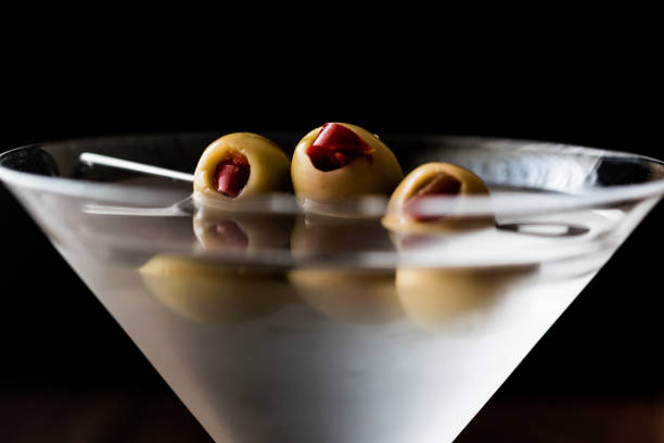istock Classic Dry Martini with olives. 843623606