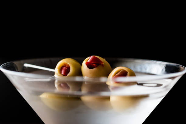 istock Classic Dry Martini with olives. 843623790