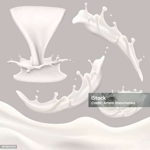 全乳の大きなセット注ぐとミルクガラスカートン水差し瓶のしぶき - ミルクのベクターアート素材や画像を多数ご用意 - ミルク, しぶきを上げる, ヨーグルト