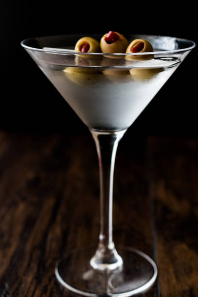 istock Classic Dry Martini with olives. 843629844