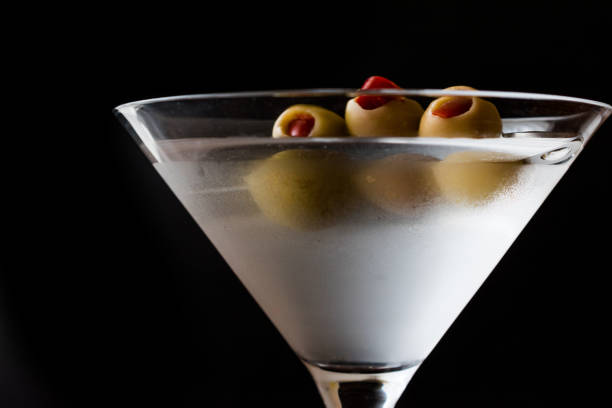 istock Classic Dry Martini with olives. 843629956