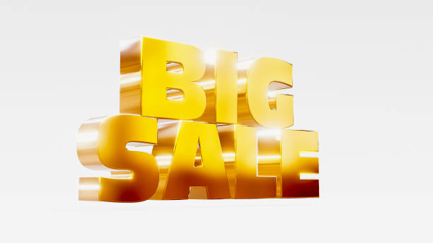 istock big golden sale 3d illustration 843641736