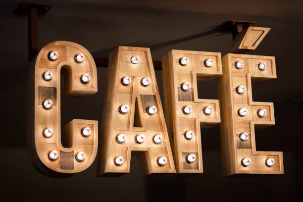 istock Old wooden cafe sign 843643160