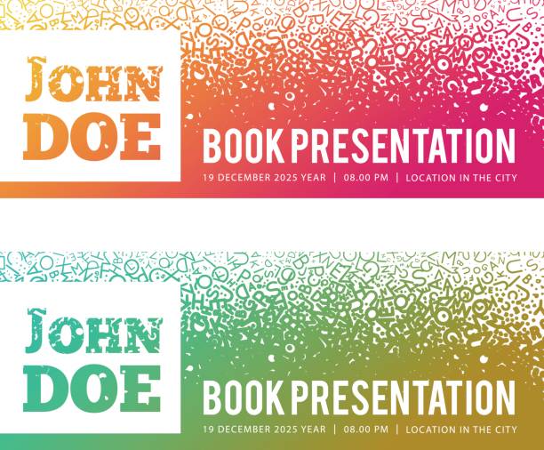 creative writing club images Presentation of the book, meeting with the author. Presentation of the book, meeting with the author. Vector illustration on a background of letters writing workshop stock illustrations