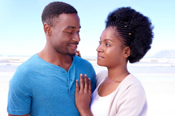 Romantic couple embracing each other at bar restaurant