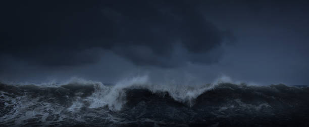 istock Dark tropical sea stormy background 843662736