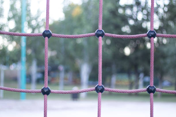 Park climbing ropes frame for chikdren and adults to climb and train calisthenics bodyweight fitness.