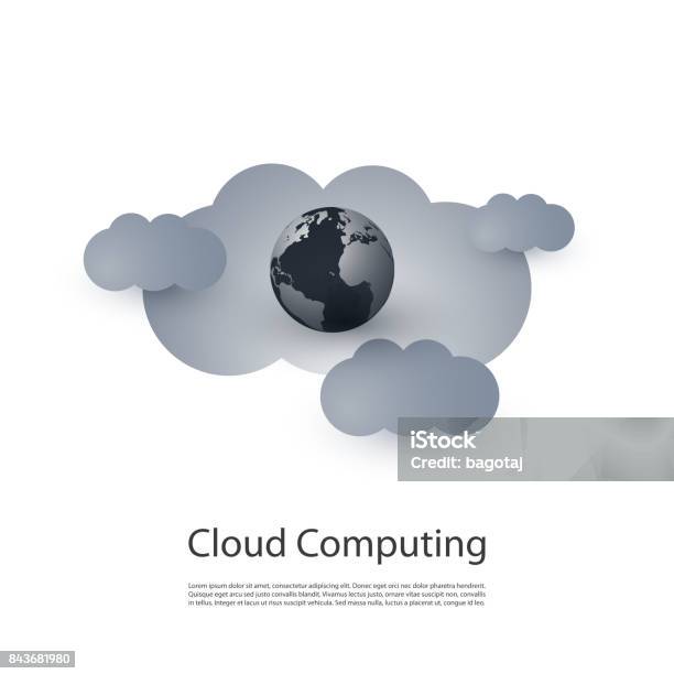 Cloud Computing And Networking Design Concept Stock Illustration - Download Image Now - Big Data, Business, Business Finance and Industry
