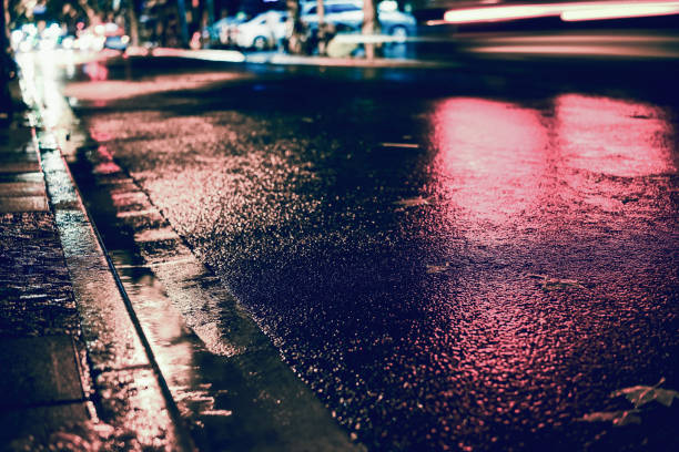 istock Rainy night in the big city 843685598