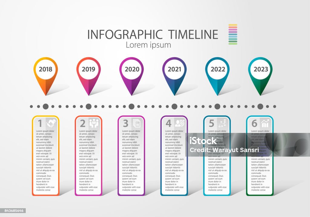 Infographic timeline for multiple purpose of use. Such as Business, plan, processes, step. Quartery Infographic diagram for multiple purpose of use. Timeline - Visual Aid Stock Photo