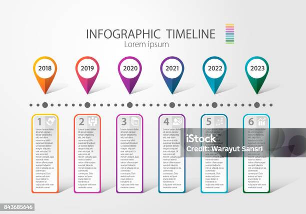 Infographic Timeline For Multiple Purpose Of Use Such As Business Plan Processes Step Quartery Stock Photo - Download Image Now
